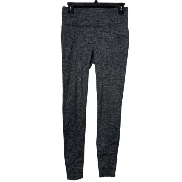 Athleta Delancey Herringbone Leggings Tights Gray Black Size S XL Full Length - Picture 3 of 11